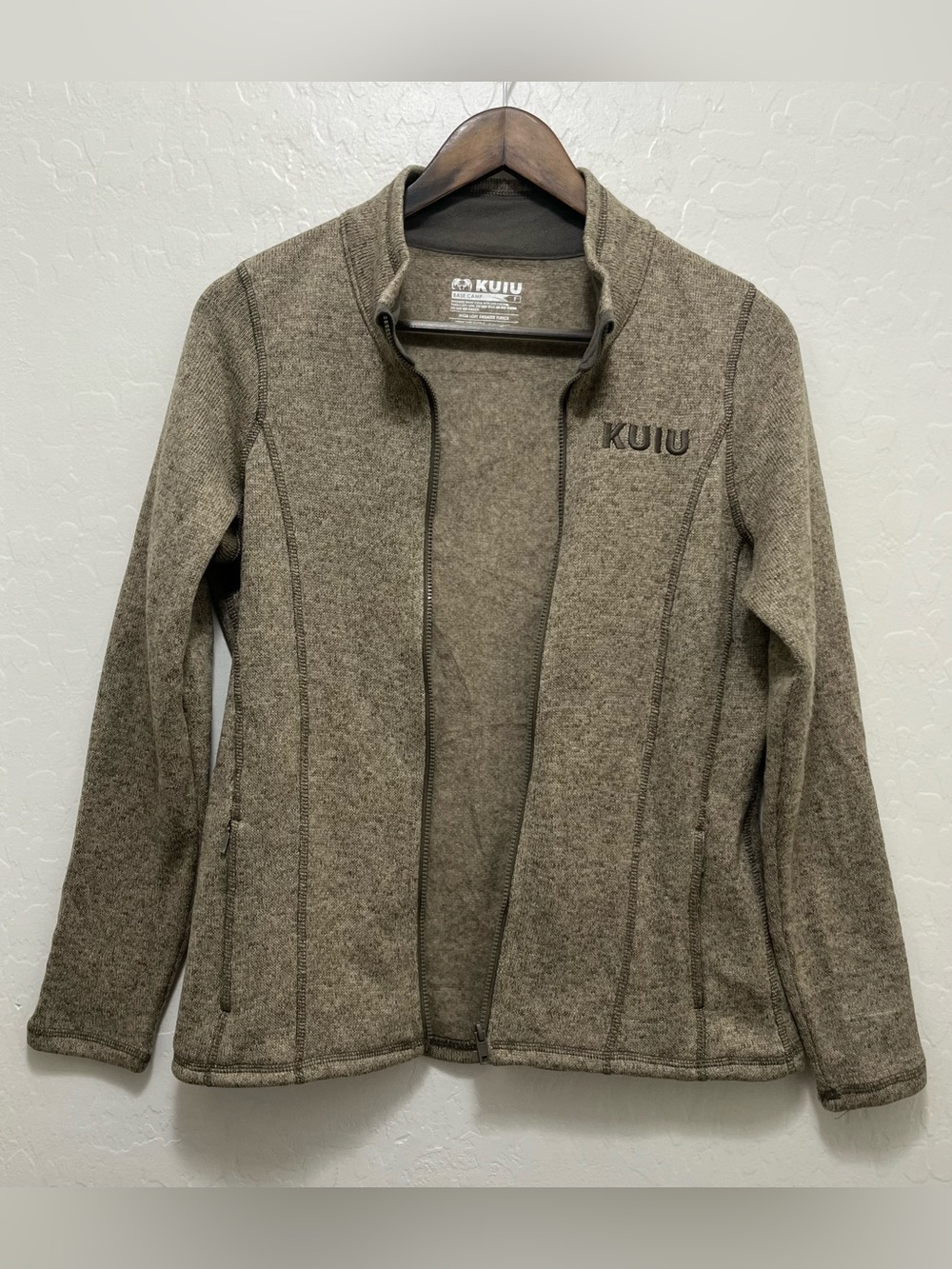 KUIU Women's Base Camp Sweater Fleece Olive Heather Size S - FLAWED